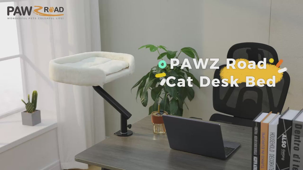 EcoPawPaw Plush Desk Cat Bed