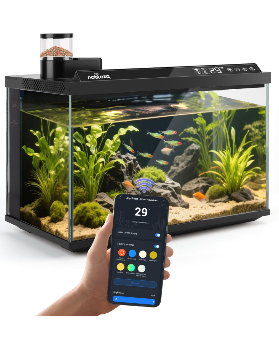 Smart Aquarium 30L with App Control & Auto Feeder