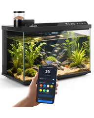 Smart Aquarium 30L with App Control & Auto Feeder